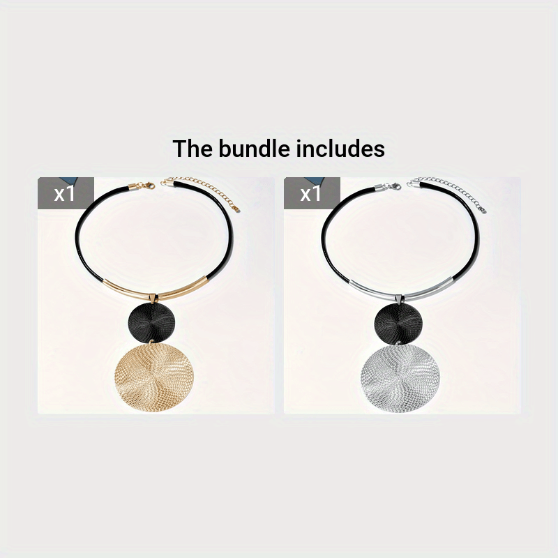 Exaggerated Geometric Pendant Retro Necklace